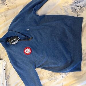 Ralph Lauren Blue Paralympics Zip-Up Sweater with Logo